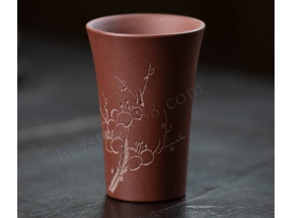 316058.1 Пиала 4 ЦВЕТА ИСИНА "Сакура" глина Дахунпао, 30мл, глина, красно-коричневый