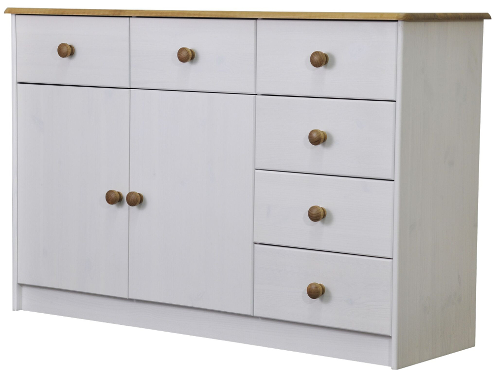 Комод большой деревянный из сосны для вещей с ящиками