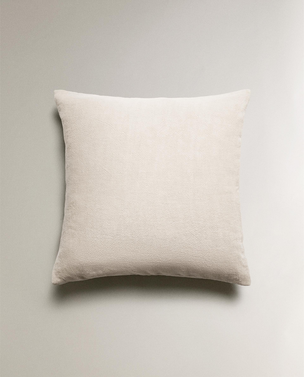 Zara Home наволочка декоративная из льна, молочный
