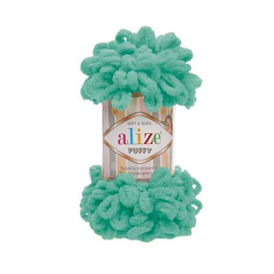 Пряжа Alize (Ализе) Puffy / уп.5 мот. по 100 г, 9м, 490 морская волна A