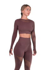 Лонгслив BODY ENGINEERS MOTUS 2.0 Crop Top Gaia Purple