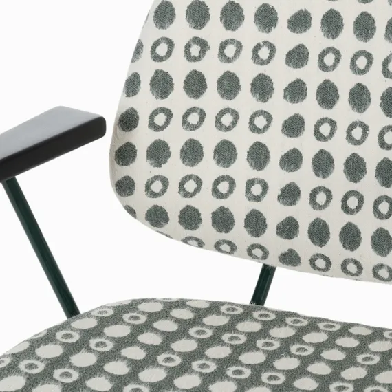 Стул с подлокотниками Ekstul, зеленый, бежевый