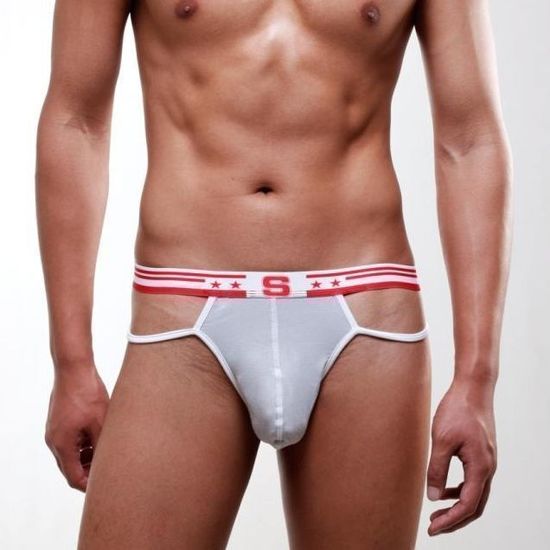 Мужские трусы стринги серые Seeinner Grey