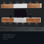 тумба под телевизор, тумба лофт напольная Нью-Йорк с рейками