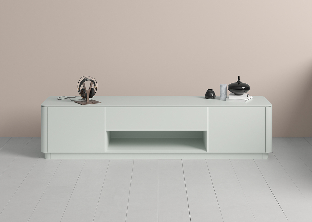 Тумба Tammi под ТВ ширина 200 см (светло-серый)