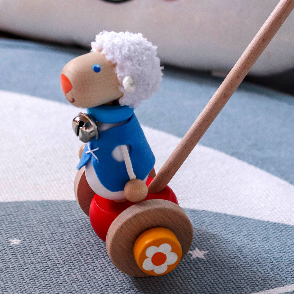 Каталка на палочке "Овечка Долли", Вальда