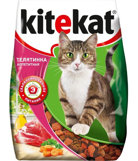 Kitekat Телятинка аппетиная корм для взрослых кошек с телятиной