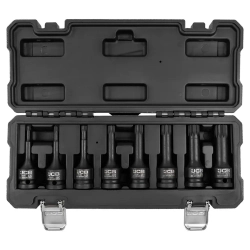 Набор головок-бит SPLINE ударных 8пр.,1/2''(M5, M6, M8, M10, M12, M14, M16, M18), в пласт.кейсе JCB JCB-40811MPB