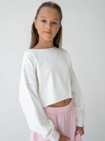 Лонгслив для девочки в школу ,белый