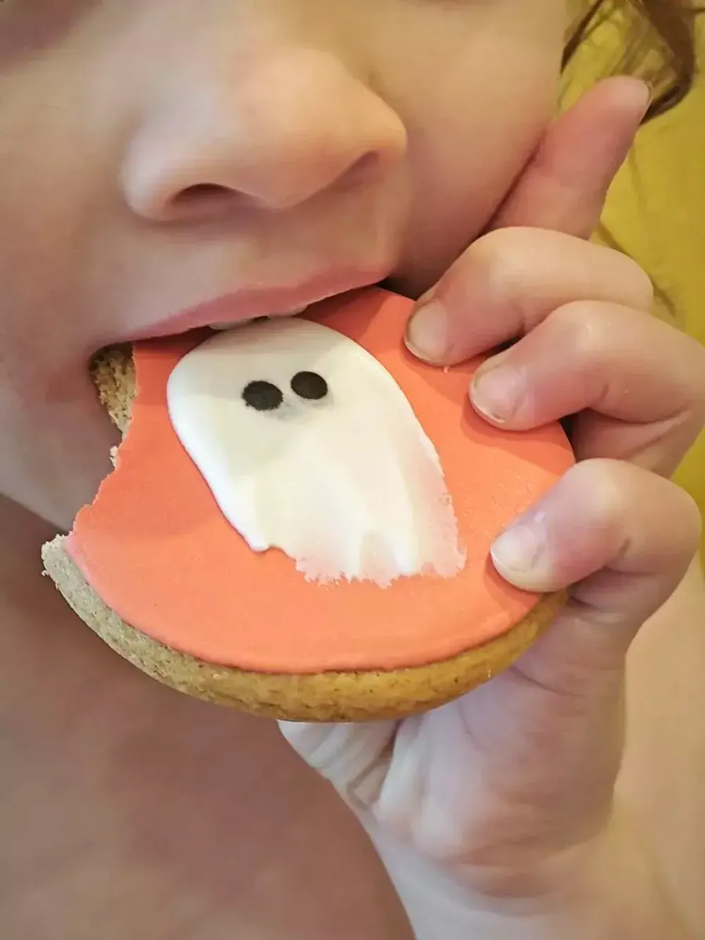 Имбирные пряники "Приведения" - 4 шт. оранжевые