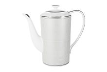 Чайный сервиз из костяного фарфора на 12 персон AL-I150905B-40-E14, 40 предметов, белый/серебристый