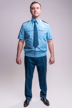 Рубашка МЧС мужская голубая, короткий рукав