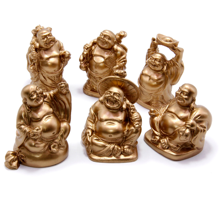 Набор: Хотеи 6 шт с разными символами под золото наделяет людей успехом и везением в бизнесе