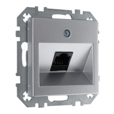 Розетка компьютерная кат 6 LIREGUS EPSILON IKL-001-01.E/Mt алюминий