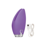 Фиолетовый перезаряжаемый вибромассажер Embrace Foreplay (Цвет: фиолетовый)