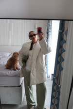 Куртка утепленная с поясом CREAM