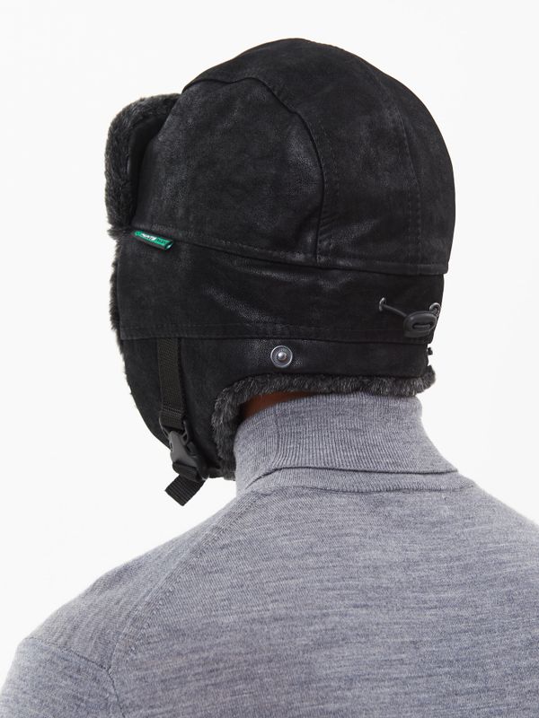 Шапка ушанка зимняя Енисей ткань Замша цвет Черный