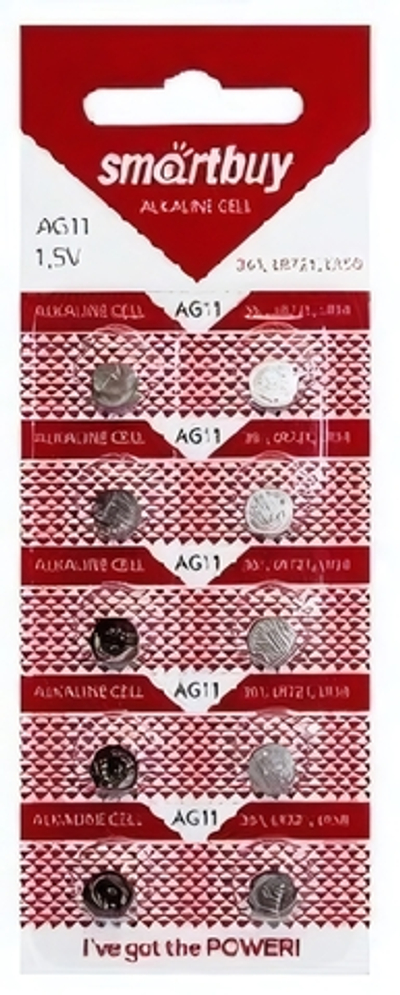 Элемент питания Smartbuy AG11 ВL/10 (комплект 10 шт)