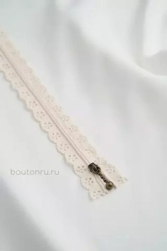 Молния ажурная молочная
