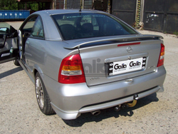 Оцинкованный фаркоп на Opel Astra G хетчбек 3/5 дверей, седан, купе, кабриолет 1998-2004, номерной знак на задней двери (без электрики), Galia O008A