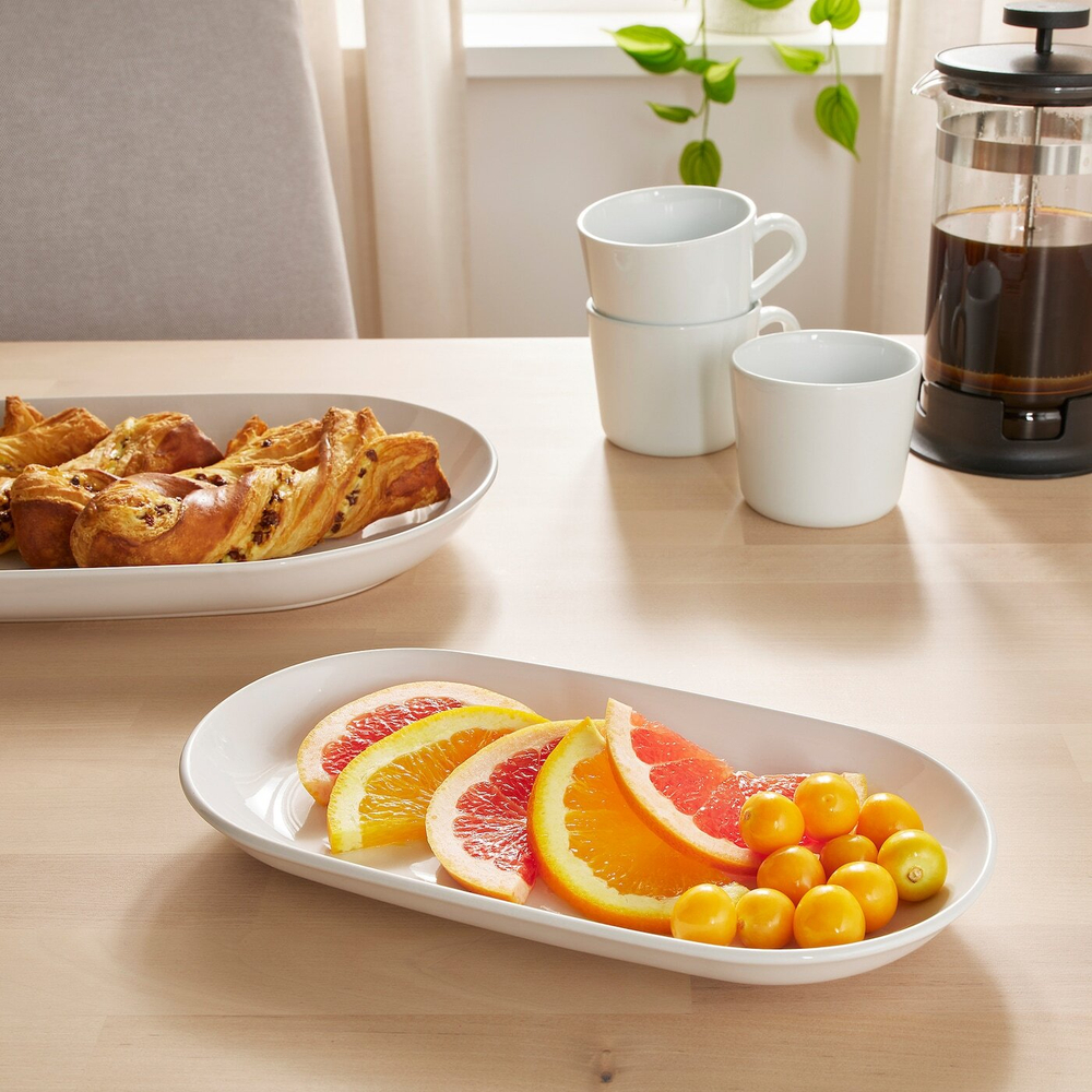 IKEA GODMIDDAG  (ИКЕА ГОДМИДДАГ)  -  Блюдо, белое, 27x14 см