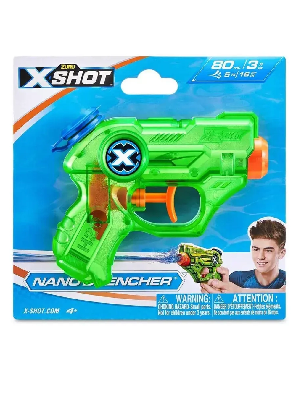 Водный бластер водяной пистолет Зуру X-Shot Nano
