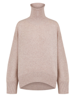 Объемный свитер цвета бежевый меланж