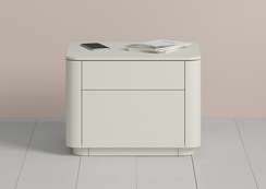 Тумба прикроватная Tammi 2 ящика ширина 50 см (молочный)