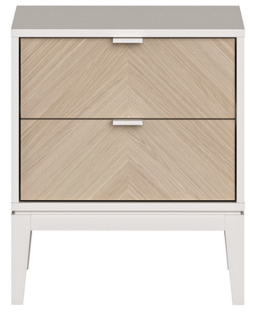 Тумба прикроватная Fjord 2 ящика (белый)