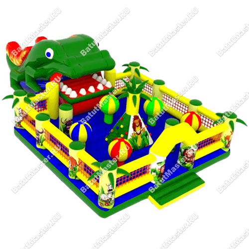 Надувной батут-горка "Сказочная поляна" 11*7*5 м