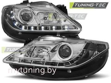 Передние фары Seat Ibiza 4 daylight chrome