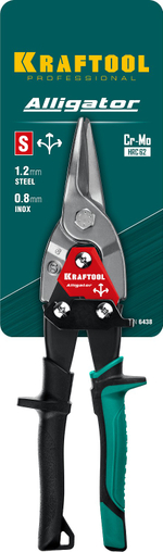 KRAFTOOL Alligator, 250 мм, прямые ножницы по металлу (2328-S)