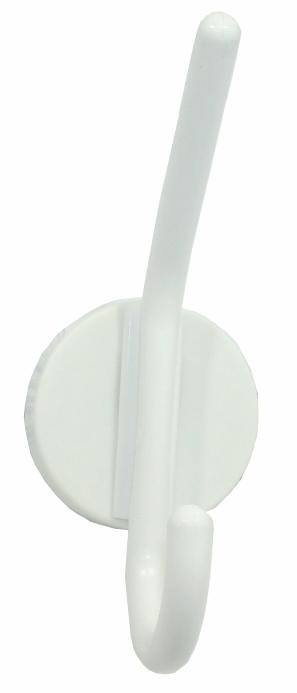 ВЕШАЛКА 1-КРЮЧКОВАЯ СНЕЖНО-БЕЛАЯ. ПЛАСТ