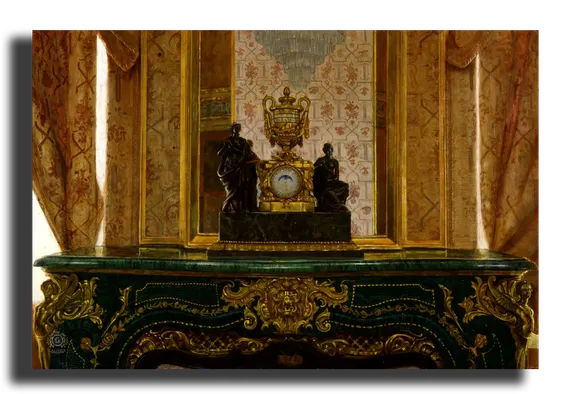 Репродукция "Николай Юрьевич Анохин - Малахитовый камин в будуаре Императрицы"