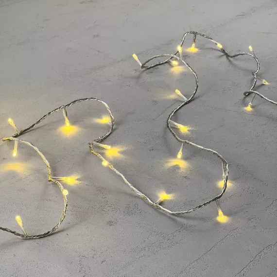 Светодиодная гирлянда с возможностью динамики 20 м., 200 шампань LED ламп, 24V., прозрачный силиконовый провод, IP65, Beauty Led (EST200-3W10-1CH)