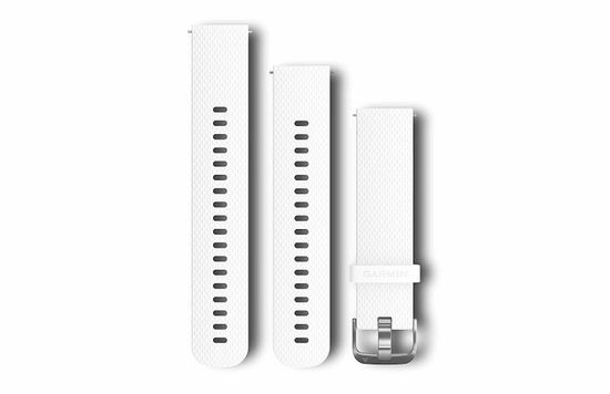 Ремешок силиконовый для Garmin Forerunner 645/ Vivoactive 3/ Vivomove HR (белый) 010-12561-04