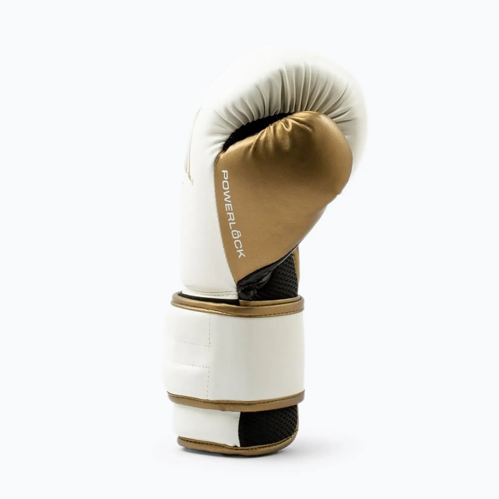 Боксёрские перчатки Everlast Powerlock 2 white/gold