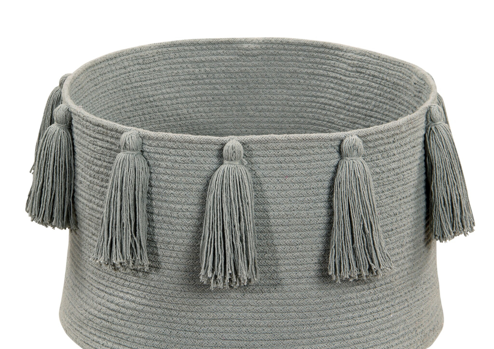 Корзина Lorena Canals Tassels Light Grey (30 x Ø45 см)