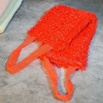 Мочалка "Медведь однотонный" без поролона 15*40см