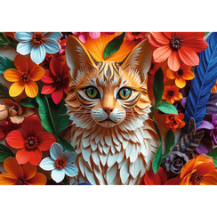 Pazl / Пазлы / Puzzles - "1000 40th anniversary Trefl" -  Cat