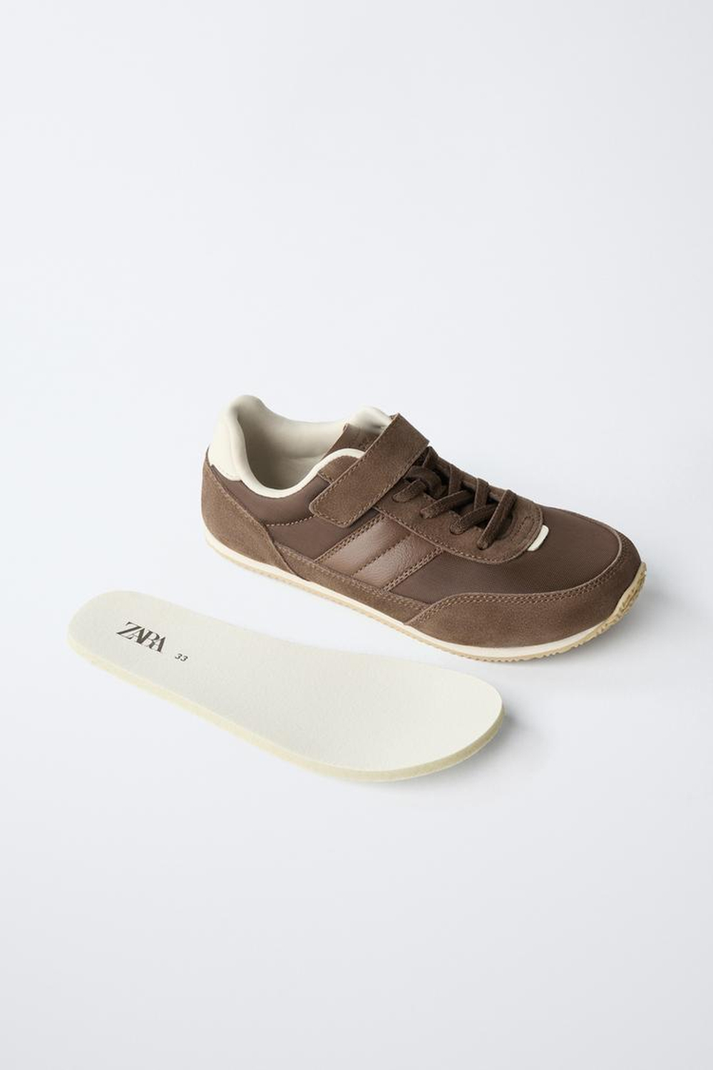 ZARA СПОРТИВНЫЕ КРОССОВКИ BAREFOOT, КОРИЧНЕВЫЙ