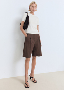 Джемпер из тонкого трикотажа с короткими рукавами