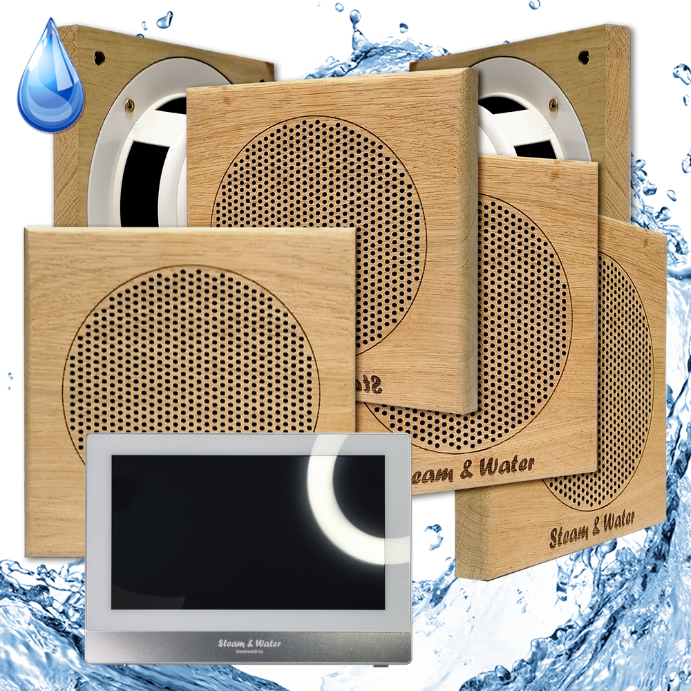 Комплект домашней акустической системы с караоке-усилителем Steam & Water SOUND SAUNA S6