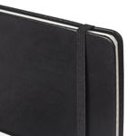 Блокнот в клетку с резинкой А5 (148x218 мм), 80 л., под кожу черный BRAUBERG "Metropolis Special", 111577