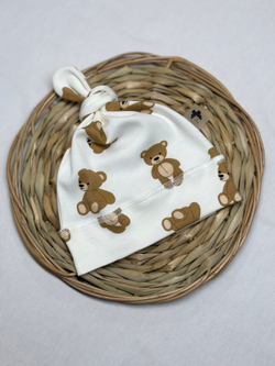 Набор "Мишутка" (Пеленальный кокон + Шапочка Узелок + Непромокаемая пеленка)