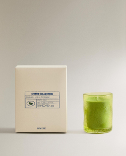 Zara Home Свеча ароматическая LIME & PEPPERMINT 155 г, растительный воск, аромат цитрусово-мятный свежий