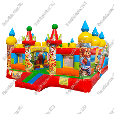 Надувной батут-горка "Русские сказки", 6x5x2.8 м