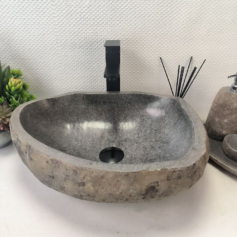 Раковина из речного камня RS-63667 (48*38*15) 0122