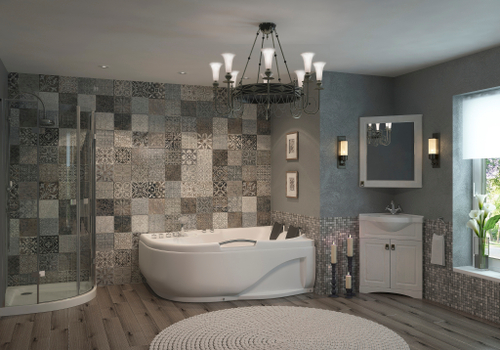 Ванна ГМ 1200*1700*650 с насосом OLB-807 R переливом