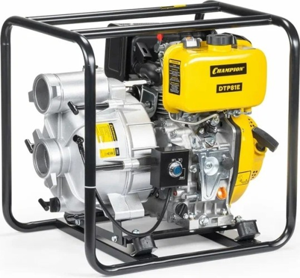 Мотопомпа дизельная CHAMPION DTP81E для грязной воды
